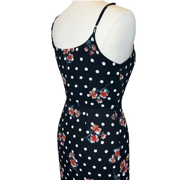 NWT Philosophy Women's Polka Dot Floral Sleeveless V-Neck Wrap Maxi Dress Sz 10 - Picture 9 of 15